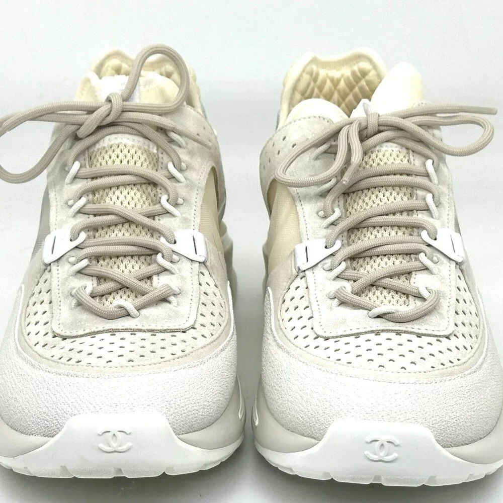 CHANEL 23S 2023 Suede Fabric Mesh CC Sport Sneakers Kicks Shoes Trainers - Picture 5 of 15